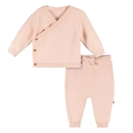 Just Born Baby Girl 2-Piece Scalloped Sweater - PINK Tjskids.com