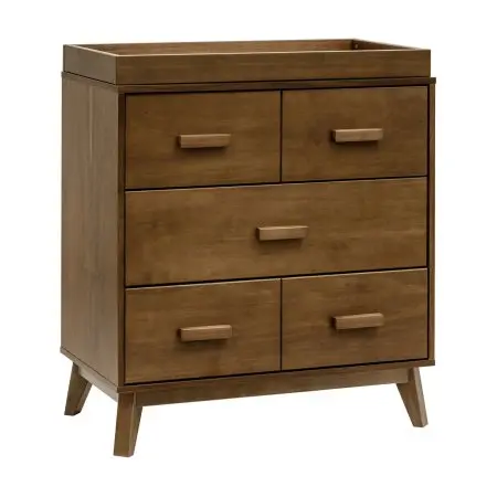 Babyletto Scoot 3 Drawer Changer Dresser - Natural Walnut