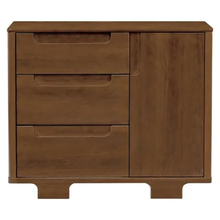 Yuzu 3-Drawer Changer Dresser in Natural Walnut