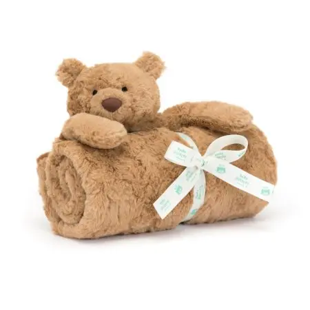 Jellycat	Bartholomew Bear Blankie (RECYCLED FIBERS)	BLNK4BAR 670983152272 Tjskids.com