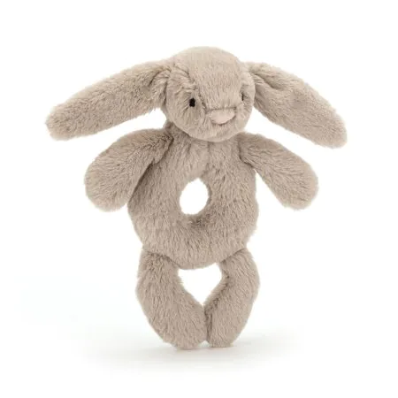Jellycat Bashful Beige Bunny Ring Rattle (RECYCLED FIBERS)	BRR4B 670983153224 Tjskids.com
