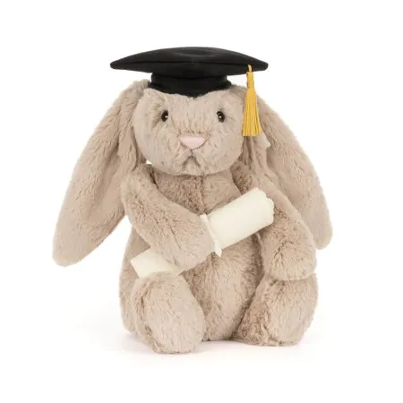 Jellycat Bashful Bunny in Graduation Outfit BAS3GRAD	670983166408 Tjskids.com