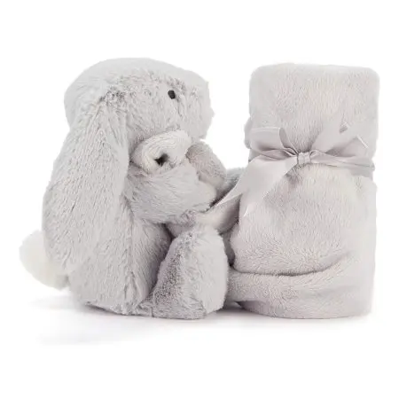 Jellycat	Bashful Grey Bunny Soother (RECYCLED FIBERS)	STH4BS 670983153231 Tjskids.com