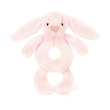 Jellycat Bashful Pink Bunny Ring Rattle BRR4BP	670983153279 Tjskids.com