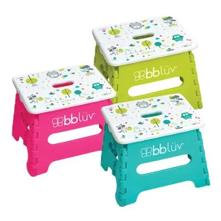 Step Folding Step Stool - Pink