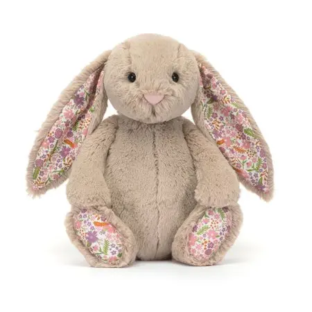 Jellycat Beige Bunny Big - Floral Ears BPH2BM	670983162431 Tjskids.com