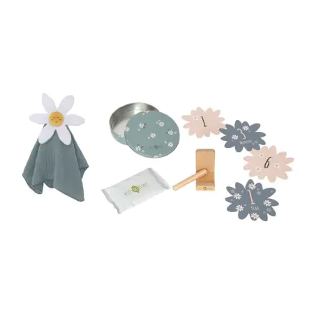 Petit Artichaut Birth Gift Set - Daisy Blue	PA2508	3700552371036 Tjskids.com