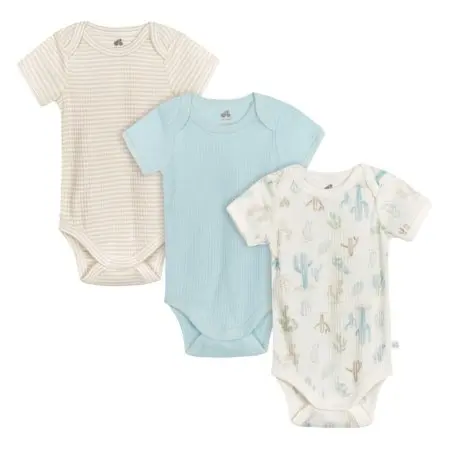 Just Born Bodysuit 3 Pack - Desert Cactus 3 - 6 months	GCW60258 32633137457 Tjskids.com