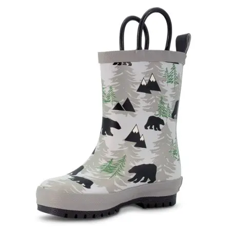 Jan & JulPuddle-Dry Rain Boots - Bear