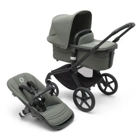 Fox 5 Complete Stroller - Black/Forest Green - Forest Green