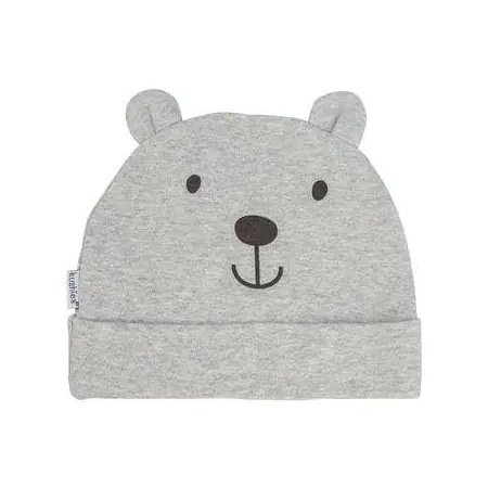 Baby Hat w/Ears Cotton/Lycra  03m - Grey