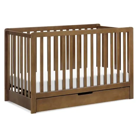Carters Colby 4 In 1 Convertible Crib with Trundle Drawer - Walnut