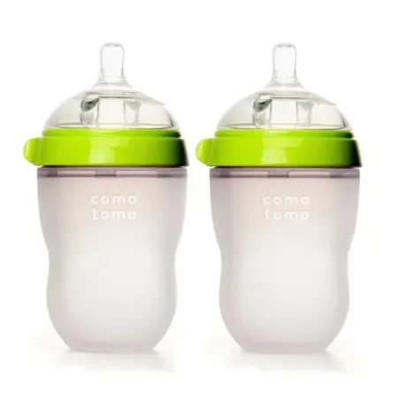 Comotomo Baby Bottle - Green - 8 oz 2 Pack