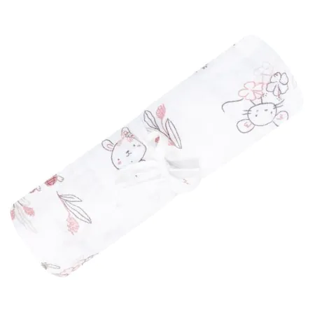 Perlimpinpin	Cotton Muslin Blankets 48x48 - Bunnies	MS35ABU	775706623791 Tjskids.com