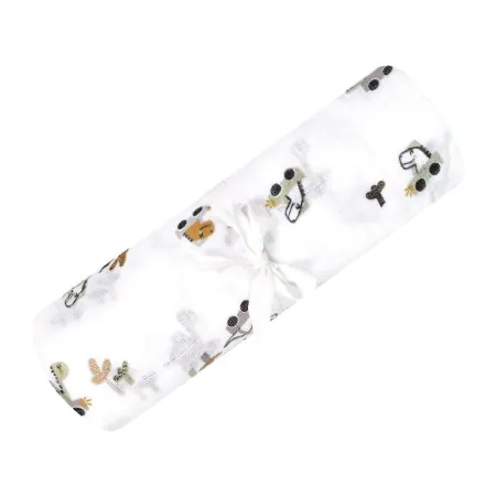 Perlimpinpin	Cotton Muslin Blankets 48x48 - Dinos MS35ZDI	775706618735 Tjskids.com