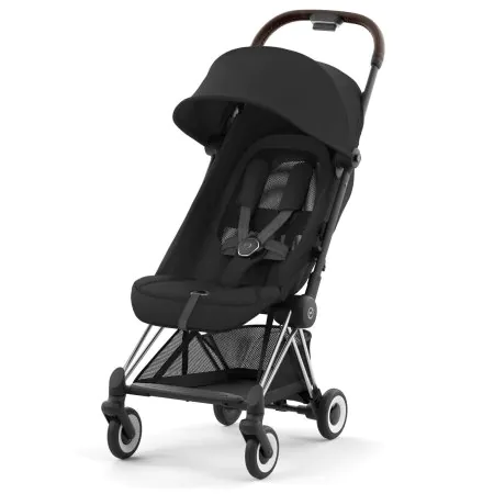 Cybex Coya Stroller - Chrome Dark Brown Sepia Black - OPEN BOX 522004393 4063846387571 Tjskids.com