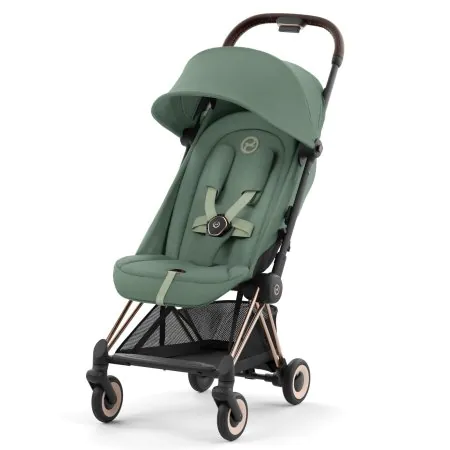 Cybex Coya Stroller - Rosegold Leaf Green - OPEN BOX	522004293 4063846386772 Tjskids.com