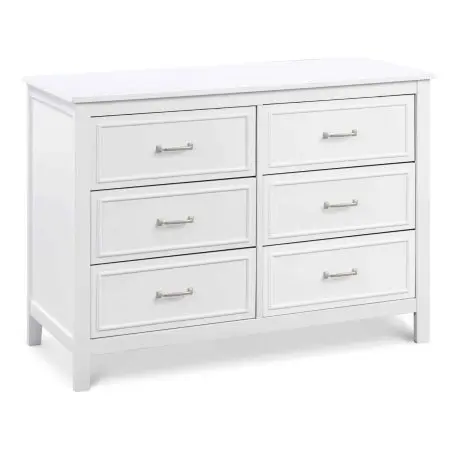 Davinci Charlie 6 Drawer Double Dresser White