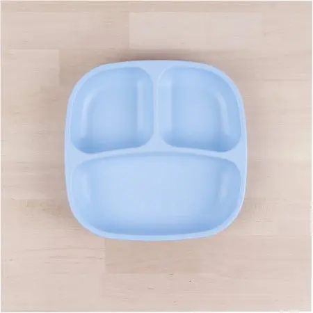 Re-Play	Divided Plate - Ice Blue	818	98601008181 Tjskids.com

