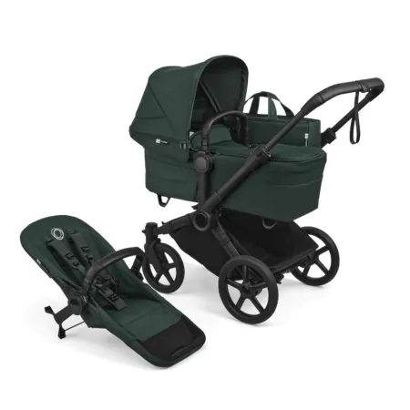 Bugaboo Donkey 6 Mono Stroller Black/Fern Green 100370033	8717447437178 Tjskids.com