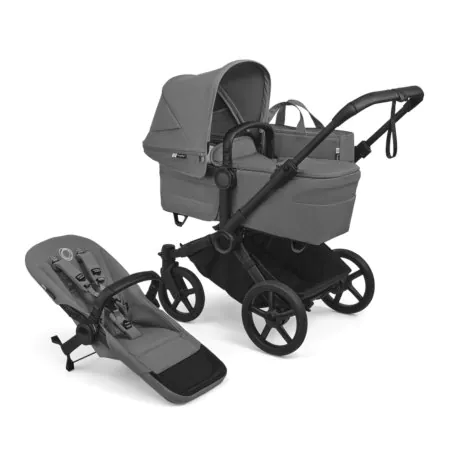 Bugaboo Donkey 6 Mono Stroller Black/Moon Grey 100370031	8717447412441 Tjskids.com