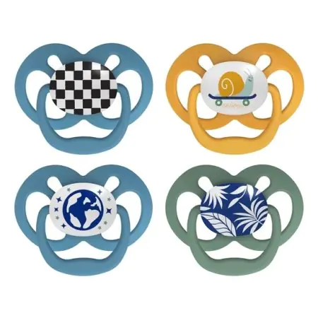 Dr Browns Advantage Pacifier - Stage 2 -Skateboard Snail/Glow in the Dark Blue