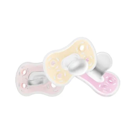 Dr Browns Advantage One-Piece Pacifier 3pk 0-6m - Pink/Purple/Ecru