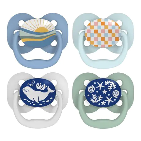 Dr Browns Advantage Pacifier - Stage 1 -Blue Sunrise/Glow in The Dark Blue Ocean