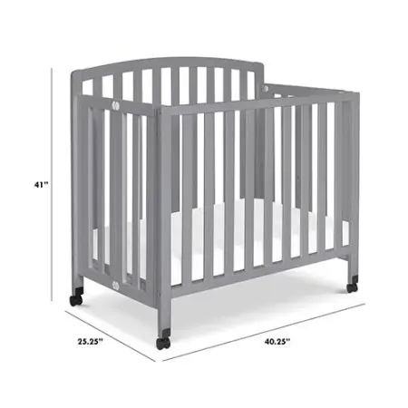 Dylan Portable Mini Crib 3 In 1 - Grey M18198G 048517830635