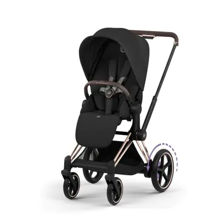 e-Priam Chrome Black Frame Stroller