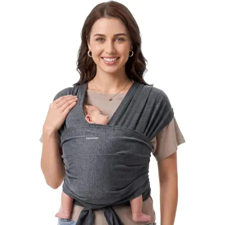Easy to Wear Hands Free Baby Wrap Carrier - Deep Grey