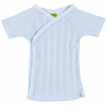 Everyday Layette Short Sleeve Wrap Tee - Blue 1 Month