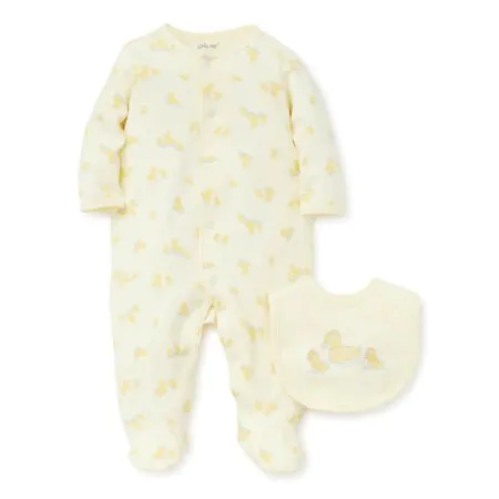 Footie with Bib - Little Ducks