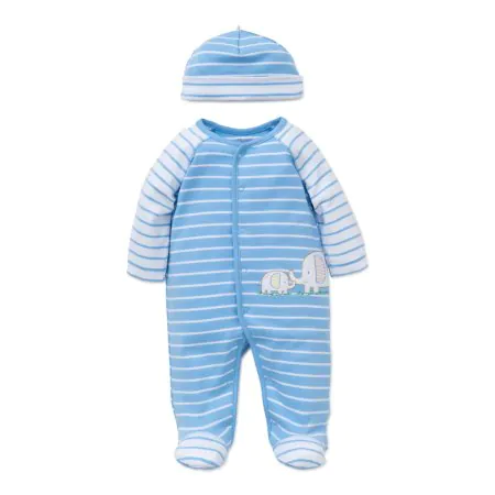 Little Me	Footie with Hat - Elephant Tjskids.com