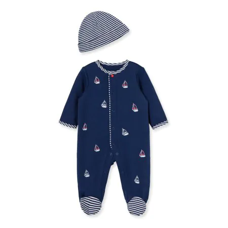 Little Me	Footie with Hat - Sailboats Tjskids.com