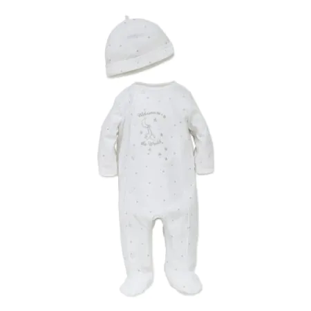 Little Me	Footie with Hat - Welcome to the World Tjskids.com