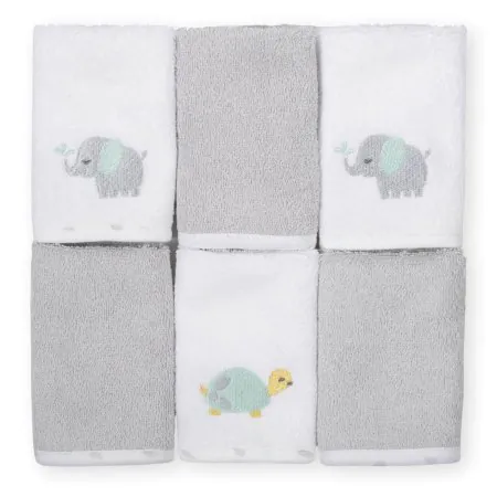 gerber Koala Baby 6pk Terry Washcloth - Elephant - Grey