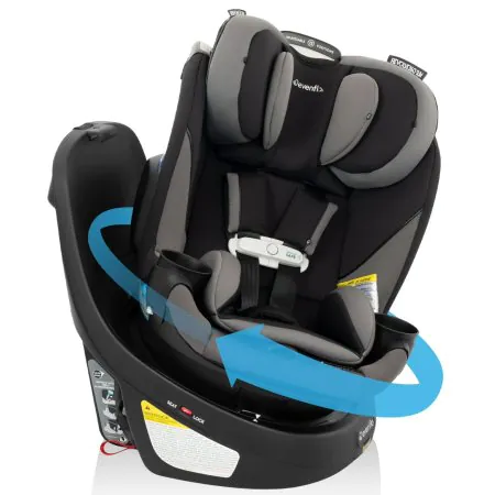 Evenflo GOLD Revolve360 SLIM Rotational Car Seat - Obsidian CS260112450C Tjskids.com