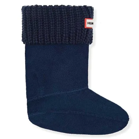 Hunter Half Cardigan Kids Boot Sock - Navy CLKAS4004AAC Tjskids.com
