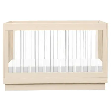 Babyletto Harlow Acrylic 3 In 1 Crib With Toddler Rail - Washed Natural M8601KNX 48517860335 Tjskids.com