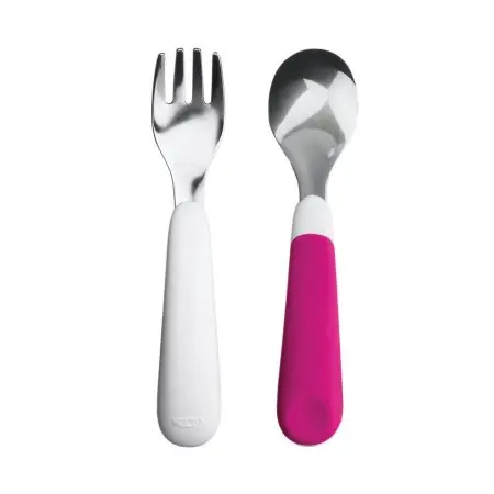 Fork & Spoon Set - Pink