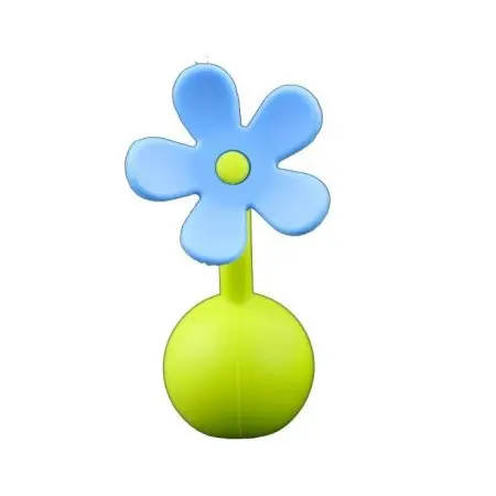 Silicone Breast Pump Flower Stopper - Blue
