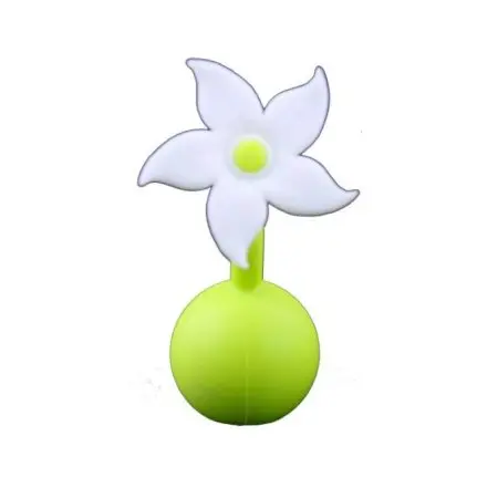 Silicone Breast Pump Flower Stopper - White