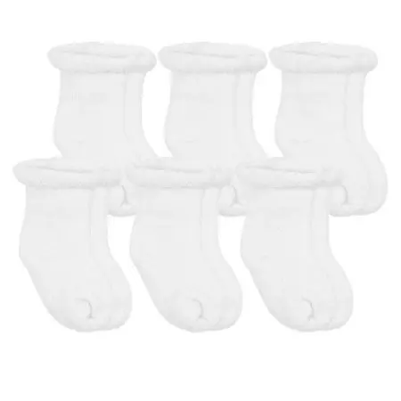 Newborn Socks 6 Pack - White