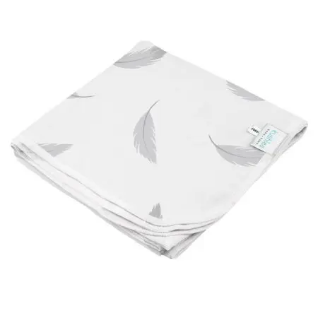 Receiving Blanket - Grey Feather