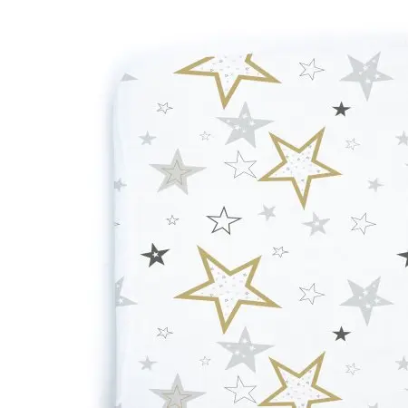 Percale Dream Playard Sheet - Golden Stars