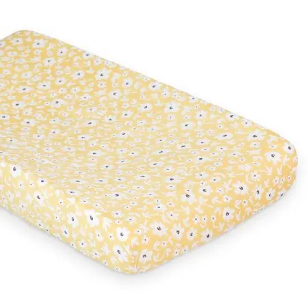 Cotton Change Pad Cover - Yellow Wildflowers