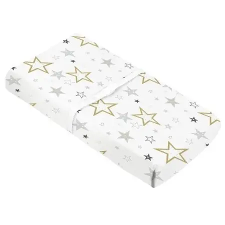 Percale Dream Change Pad Cover - Golden Stars