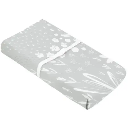 Percale Dream Change Pad Cover - Bunny Grey