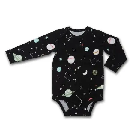 Longsleeve Bodysuit in Tencel - Planets